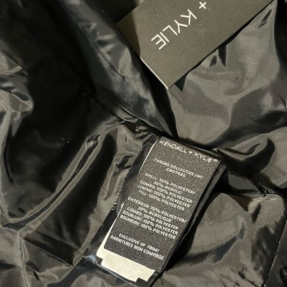 KENDALL & KYLIE Dublin Mixed-Media Sherpa Puffer Jacket - Picture 7 of 8